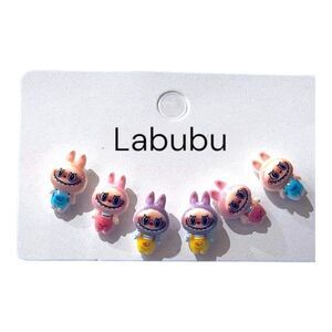 Labubu 3 pairs of hypoallergenic earrings
